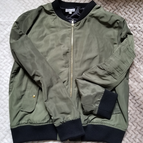 olivia grey bomber jacket